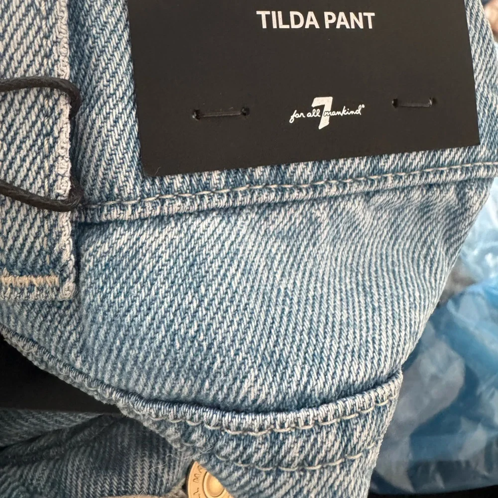 7 For All Mankind TILDA PANT in Denim Lustre Size 26 NWT Baggy - Picture 4 of 7